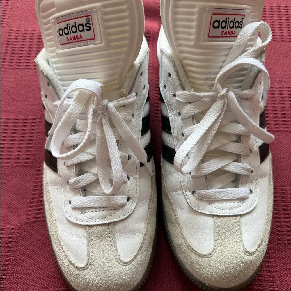 Adidas Samba White Sneaker Shoes Size 9 - Picture 8 of 11